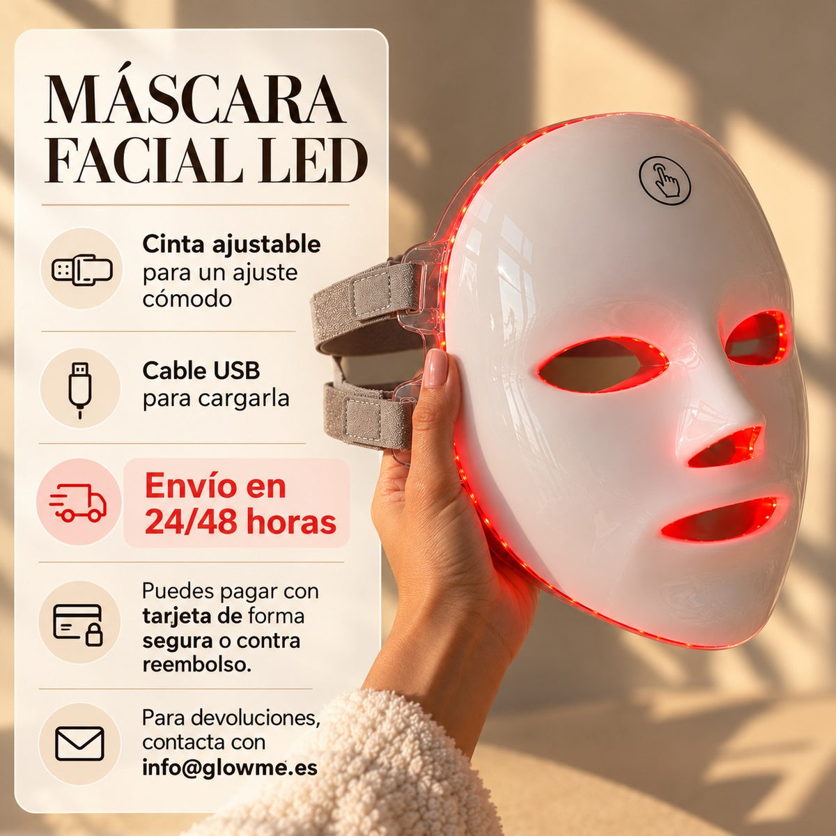 Máscara Facial LED