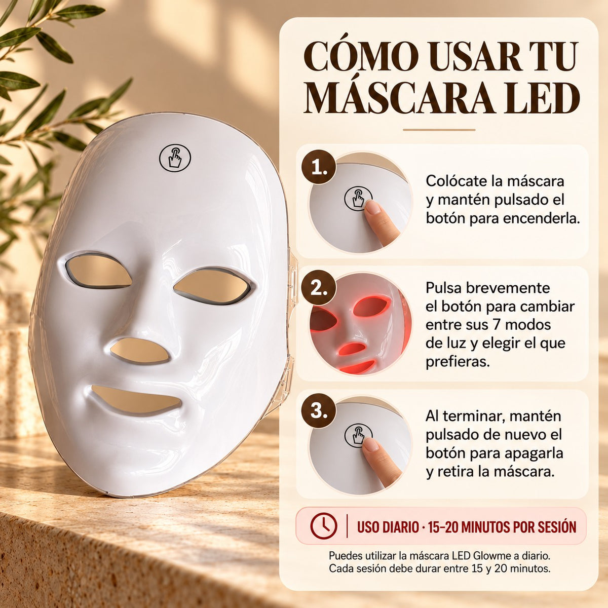 Máscara Facial LED